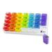GMS Monthly Pill Organizer - 31 Day Pop Out Pill Pods for Supplements Vitamins & Medications - Ideal for Daily Use & Travel - Rainbow