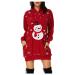 Women's fashion Christmas sexy party clothes hooded tops sweatshirt costume cartoon hooded sweater fashion dress christmas christmas sweatshirts dress Christmas dresses red xxl