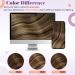 Shop Laavoo 60cm Real Hair Extensions - Balayage Brown Clip-Ins | 120g Long Dark Brown to Caramel Brown | Full Head 7pcs #4/27/4 - Buy Online on GoSupps.com