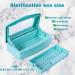 Plastic Sterilizing Tray-Barbicide Sterilization Tray Clean Sterilizer Box Storage Organizer for Nail Tweezers Hair Salon Spa & Cutter Manicure Equipment-Clear Lid blue - Buy Online on GoSupps.com