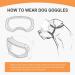 PETLESO Dog Goggles for Medium Large Breed Anti-UV Pet Goggles Sunglasses with Adjustable Straps for Driving Hiking Clear - Buy Online on GoSupps.com