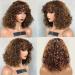 Curly Bob Wig with Bangs - Short Afro Human Hair Wigs for Black Women 12 inch P4/30 - Buy Online on GoSupps.com