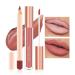 Prreal 2Pcs Lip Liner and Lipstick Makeup Set Matte Liquid Lipstick + Matching Lip Liner Nude Velvety Lipstick Makeup Kit Gift Set Waterproof Long Lasting labiales mate 24 horas originales (09)