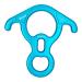 EMMRAGNO 50KN Rescue Figure 8 Descender Large Bent-Ear Belaying Device Aluminium Alloy Rappelling Devices Blue