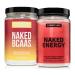 NAKED Strawberry Lemonade BCAAs + Cherry Lime Energy 2:1:1 Amino Acids (34 Servings) & Clean Pre Workout (30 Servings) | Strength Endurance & Recovery