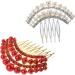 Bstepompre STUNNING BRIDAL WEDDING Crystal Pearl RHINESTONES HAIR COMB CLIP - Buy Online on GoSupps.com