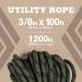 Atwood Rope MFG 3/8 inch 100ft Camouflage Utility Rope | Made in USA | Lightweight & Strong for Camping, Survival, DIY | Knot Tying Rope - Buy Online on GoSupps.com