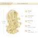 Gairyan 30cm Bleached Blonde Curly Ponytail Hair Extensions | Claw Clip Synthetic Wavy Braid for Women - Buy Online on GoSupps.com