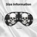 White Flowers & Skull Print Eye Covers | Soft Blackout Sleep Masks for Travel | Cute & Comfortable Eye Masks for Men & Women - Buy Online on GoSupps.com