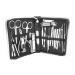 Carbon Steel Manicure Kit Mess and Hygienic Nail Clippers Set Accurate Clipping for Travel Manicure Tools Kit in Black