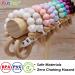 Personalized Name Baby Keepsake Rattle | Ausbay Customizable Teether Toy with Beech Wood Rings | Ideal for Girls Baby Shower (Black) - Buy Online on GoSupps.com