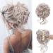 Faringoto Claw Clip Messy Bun Hair Piece Hair Extensions for Women Tousled Updo 4503
