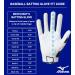 Mizuno Men's B-303 Batting Gloves - White/Silver | Premium Quality Baseball Gear for International Shipping - Buy Online on GoSupps.com