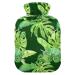 Hot water bottles with cover Tropical Chameleon hot water bag for pain relief menstrual cramps heating bottles 2 liters