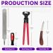 Swpeet 8pcs Professional Farrier Tool Kit - Hoof Trimmer Scissors Cutter Rasp Pliers & Roll Pack for Horses | International Shipping Available - Buy Online on GoSupps.com