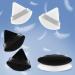 12 Pieces Velour Pure Cotton Powder Puffs - Triangle Makeup Sponge Kit for Loose Powder | Washable Black & White Cosmetic Accessories - Buy Online on GoSupps.com