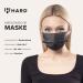 HARD 50 Disposable Face Masks Made in Germany | Type II & CE Certified | Triple Layer Filtration | Breathable & Elastic Earloops | Black 50pc - Adults - Buy Online on GoSupps.com
