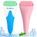 2 Pack Ice Rollers for Face, Eyes and Whole Body Relief, Face Roller Skin Care Tool for Migraine Relief and Blood Circulation (Green+Pink) BLUE+RED