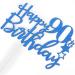 Tenhaisi Gilttery Navy Blue Happy 90th Birthday Cake Topper 90 Cake Topper for Women or Men Cheers and Beers 90 Years Loved Party Sign 90 Fabulous Birthday Party Supplies - Buy Online on GoSupps.com