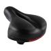 IPOW Comfort Bike Seat for Women or Men, Bicycle Saddle Replacement Padded Soft High Density Memory Foam with Dual Shock Absorbing Rubber Balls Suspension Universal Fit for Indoor/Outdoor Bikes Black