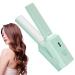 Small Curling Iron USB Plug-in Hair Straightener Curler | Multifunctional Straight and Curly Hair Wand for Girls and Teens Pochy Green