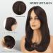 FESHFEN Long Brown Wigs with Bangs - Natural Look Synthetic Hair Wig for Women | 45 cm International Shipping - Buy Online on GoSupps.com
