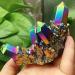 Natural Quartz Crystal Rainbow Titanium Cluster Point Rare Reiki Stone Craft Specimen Decoration Mineral for Healing - Buy Online on GoSupps.com