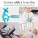 Mombella Elephant Baby Teether for Babies 3-12 Months with Clip | Silicone Teething Toy for 3-6 Month Old | Chew Toy for 6-9 Month Olds | Soothes Sore Gums | Newborn Baby Gift - Blue - Buy Online on GoSupps.com