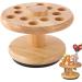 Fiakup Wooden Scissor Rack - Rotating Salon Scissors Holder | 12 Holes Scissors Makeup Brushes Storage Rack | Desktop Scissors Storage Organizer for Hair Salon Home - Buy Online on GoSupps.com