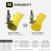 VGO Kitchen & Household Gloves - 1 Pair TPE Latex-Free Super Thick Slipproof Cleaning Gloves for Kitchen Bathroom & Garden | TP117 S (Yellow) - International Shipping - Buy Online on GoSupps.com