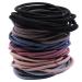 Tevkmuzz 100 Pieces Elastic Hair Ties Multicolor Hair Elastic Bands Ponytail Holders 3mm Hair Bands Hair Bobbles for Women Girls (Multicolor)