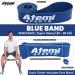 Resistance Pull Up Band | Long Exercise Loop for Strength Training and Stretching | Blue Home Workout Band for Men and Women (30-80kg) - Buy Online on GoSupps.com