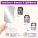 Rechargeable Lighted Makeup Vanity Mirror with Phone Holder | Portable Beauty Mirror with 10X Magnification, 3 Color Lighting, Touch Screen Dimmable - Tabletop Cosmetic Mirror - Buy Online on GoSupps.com