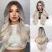 Testar 24 inch ombre blonde wig long blonde wigs Natural curly wavy artificial hair sweet wigs glutic wig for everyday/halloween/party/cosplay