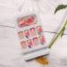 French Colorful Flowers Press on Nails - 24Pcs Short Square Fake Nails for Women and Girls - Buy Online on GoSupps.com