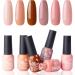 Gellen Gel Nail Polish Kit - Pink Nudes Neutrals 6 Colors Gel Polish Warm Pastels Nail Gel Polish Set Nail Art DIY Home Gel Manicure Set - Buy Online on GoSupps.com