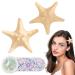 Nayyana 2 Pieces Starfish Hair Clips Body Face Mermaid Costume for Women and Girls Adults 3 in 1 Accessories for Little Mermaid