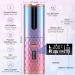 Buy Rotating Curling Iron 1 Inch - Cordless Automatic Curling Wand with 6 Heat Settings & Auto Shut-Off | Scald-Free Hair Curler in Pink Blue - International Shipping Available - Buy Online on GoSupps.com