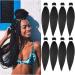 Pre Stretched Braiding Hair Natural Black - 20''8 Packs Braiding Hair PreStretched Braiding Hair Natural Braid Crochet Hair Hot Water Setting Professional Soft Yaki Texture (20inch,#1B) 20 Inch (Pack of 8) 1B#