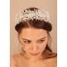 Kercisbeauty Clear Flower Silver Hair Tiara for Women Girls Wedding Bridal Pearl Hair Crown Princess Banquet Hair Accessories - Buy Online on GoSupps.com