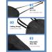 HUHETA KN95 Black Face Masks - Pack of 20 | 5-Layer Protective Cup Dust Masks for Indoor & Outdoor Use - Buy Online on GoSupps.com