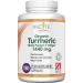 Organic Turmeric Curcumin 1440mg - 180 Premium Vegan Capsules - High Strength Quality Organic Turmeric Curcumin with Organic Black Pepper & Ginger