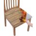 MUSEDAY Thanksgiving Seat Covers for Dining Room Chairs Set of 2 Stretch Removable Washable Dining Chair Seat Slipcovers Protector Cushion Slipcovers Harvest Pumpkins with Retro Wood Grain 2pcs Thanksgivingmdy7993