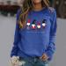 Shop Women's Christmas Sweaters | Rudolph Reindeer Elf & Santa Hooded Sweatshirts - Beige & Blue M - Buy Online on GoSupps.com