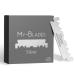 My-Blades - Silver - 100 single-sided razor blades made of German steel Half blade ice-hardened for straight razors and shavettes