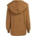 Shop Hanxiulin Women's Plush Fleece Jacket - Warm Long-Sleeved Winter Coat Casual Oversized Bladder Design 3XL Brown - Buy Online on GoSupps.com