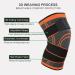 Knee Support Brace 2 Pcs Elastic Nylon Knee Sleeves with Compression Strap for Joint Pain Meniscus Tear ACL Tendonitis Running Mountaineering Outdoor Sports (Orange S) S Orange - Buy Online on GoSupps.com