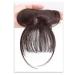 VANANA 3D Seamless Air Bangs Women Clip on Thin Hair Bangs Synthetic Invisible Hair Extension Straight Front Fringe for Daily Look (Dark Brown)