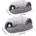 Jodimitty Cat Tunnel Bed Grey Plush Cat Tunnels for Indoor Cats Cat Play Mat with Hanging Ball Toy Pet Tunnel Gift for Cat Bunny (76x53x17cm) M (76x53x17cm) Grey - Buy Online on GoSupps.com
