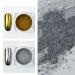 Metallic Chrome Powder Set - Gold & Silver Mirror Glitter Nail Pigment with Sponge Applicators - Buy Online on GoSupps.com